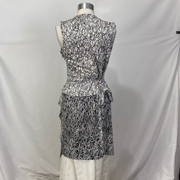 Diane Von Fürstenberg Black Prince Sleeveless Wrapped Dress