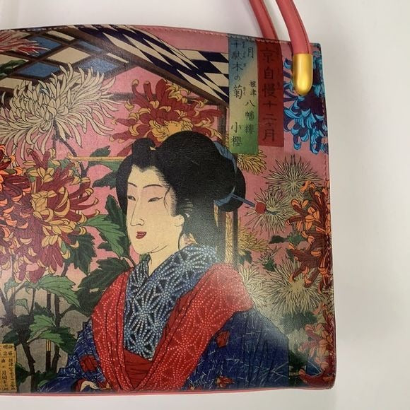 ICON Painted Leather Geisha Lady Bag