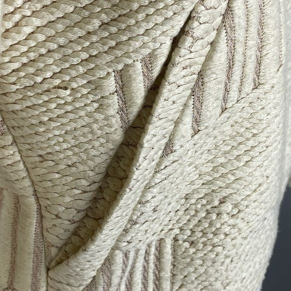 IRO cream with gold textured side zip jacket