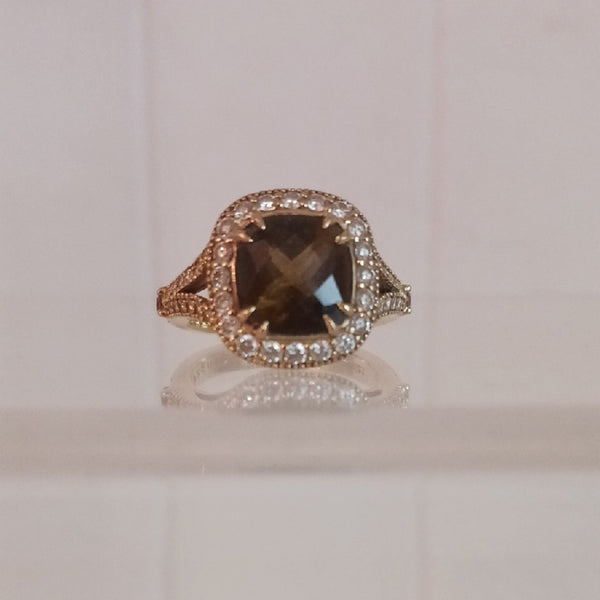 Christopher Design Mandarin Garnet 18kt Diamonds Ring.