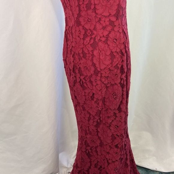 Ralph Lauren Wine Lace Gown