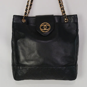 Chanel Large Tote Black with Chain Strap.