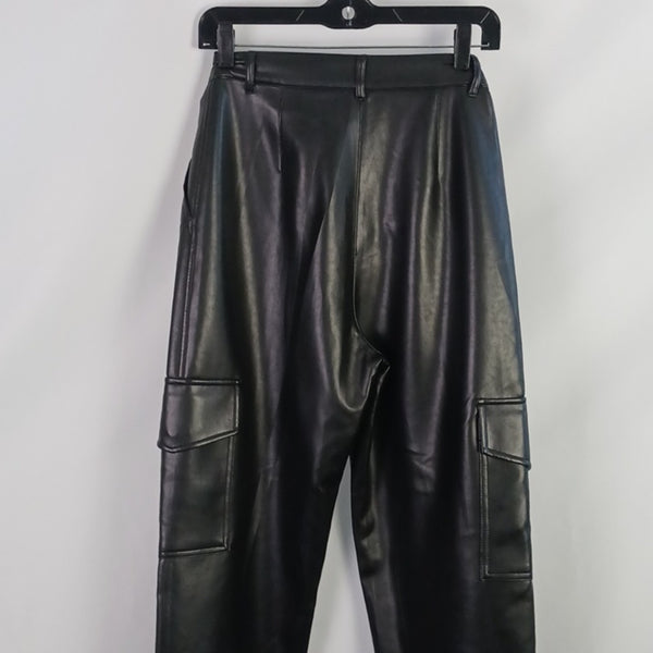 Wilfred Black Cargo Faux Leather Pants