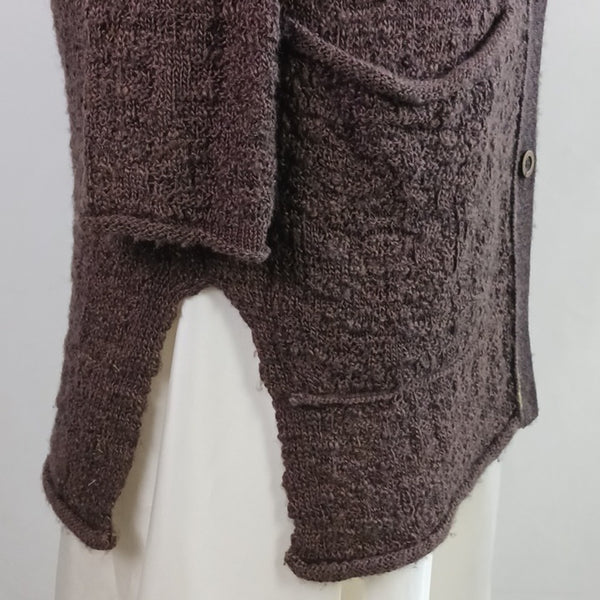 Free People Long Brown W Pockets Women's Cardigan