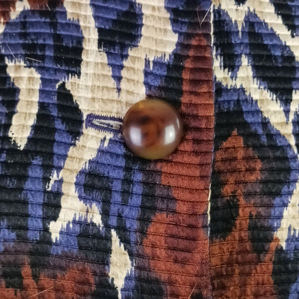 Louis Feraud Multicolor Animal Print High Neck Jacket