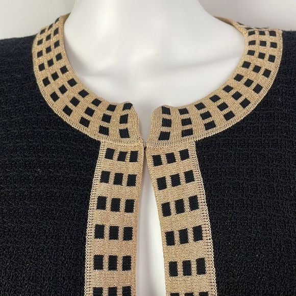NWT Misook Black w Gold Trim Jacket