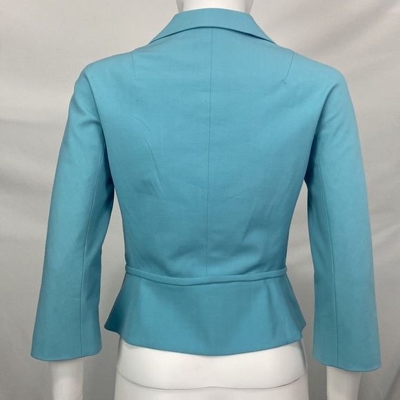 Moschino Blue w Beaded Buttons Belt Jacket