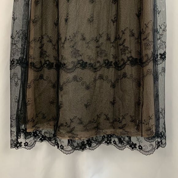 Chetta B NWT Long Black Lace Maxi Skirt
