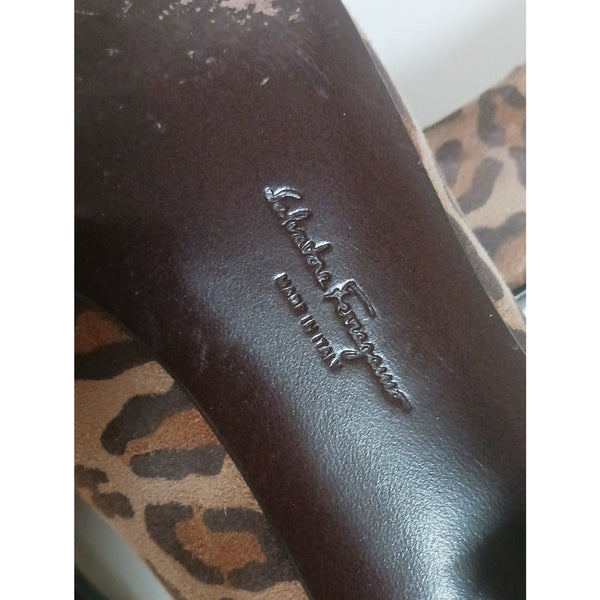 SALVATORE FERRAGAMO ANIMAL PRINT PONY PUMPS