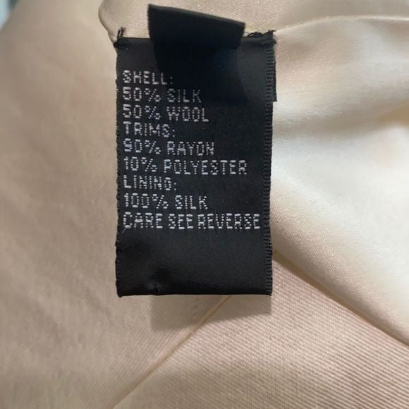 NWT Carmen Marc Valvo Cream Black Cocktail Dress