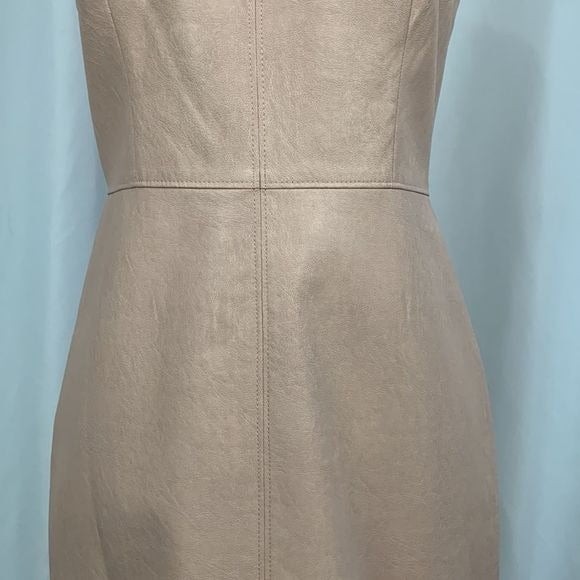 BCBG NWT Pink Faux Leather Dress