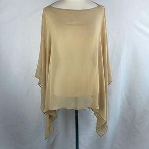 Armani Collezioni Tan Silk Poncho Shawl