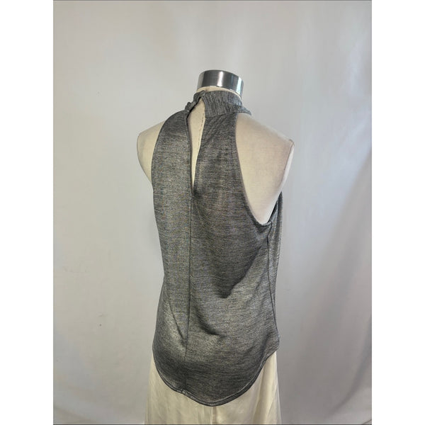 NWT VERONICA M SILVER SHIMMER KNOT FRONT TANK TOP