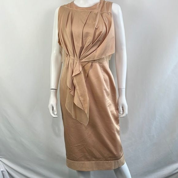 Margareth & Moi Pink Pleated with Chiffon Dress
