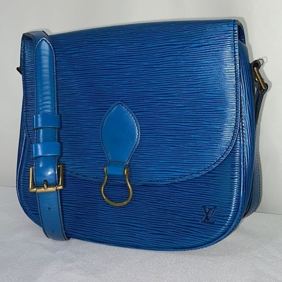 Louis Vuitton Blue Epi St Cloud Bag
