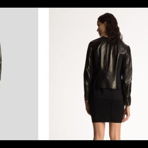 Paula Hian Denisa Lambskin Leather Jacket