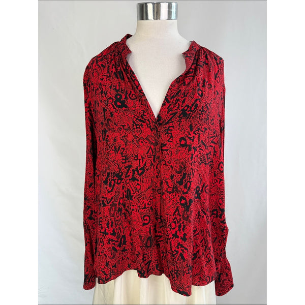 ZADIG AND VOLTAIRE RED PRINT TUNIC