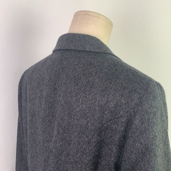 Max Mara Grey Virgin Wool w/ Black Trim Jacket