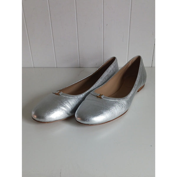 CHLOE NEW SILVER MARCIE BALLERINA FLATS