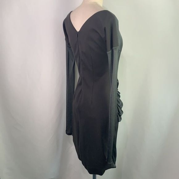 Rag and Bone gray and black pleated waist dress