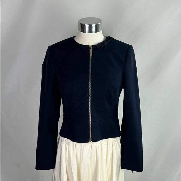 Ted Baker New Navy with Bow Neck Zip Jacket