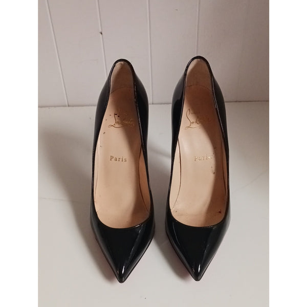 CHRISTIAN LOUBOUTIN PIGALLE FOLLIES PATENT LEATHER PUMPS