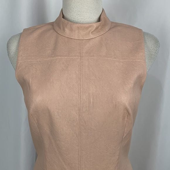 BCBG NWT Pink Faux Leather Dress