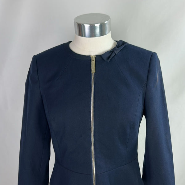 Ted Baker New Navy with Bow Neck Zip Jacket