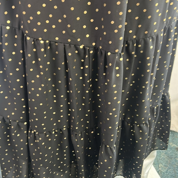 Julia Jordan Blk w Gold Dots Dress
