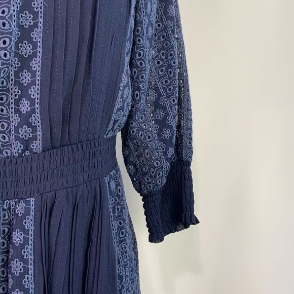 Alice + Olivia blue lace off shoulder mini dress