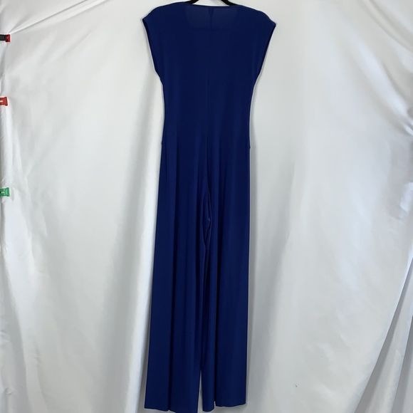 Norma Kamali Deep Blue V-Neck Vintage Jumpsuit
