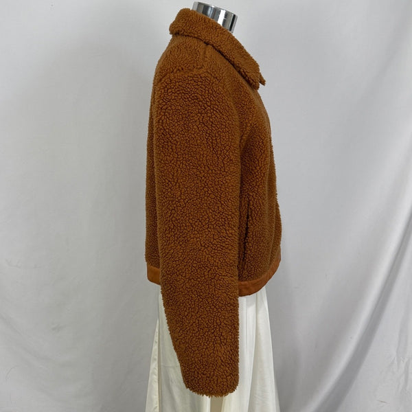 Madewell size M brown faux fur bomber jacket