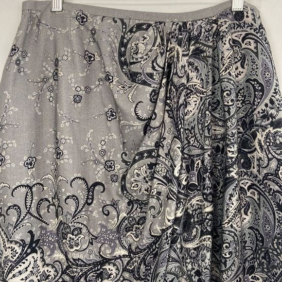 Lafayette 148 NWT Gray Print Skirt
