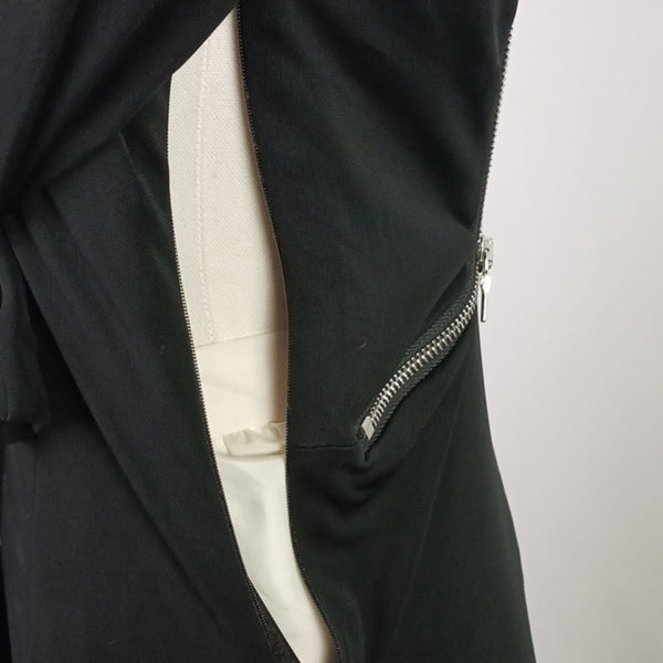 BeBe Black Long Sleeve With Zip Gown.