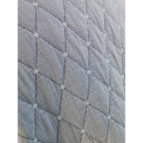 J MCLOUGHLIN DENIM QUILTED JACKET.