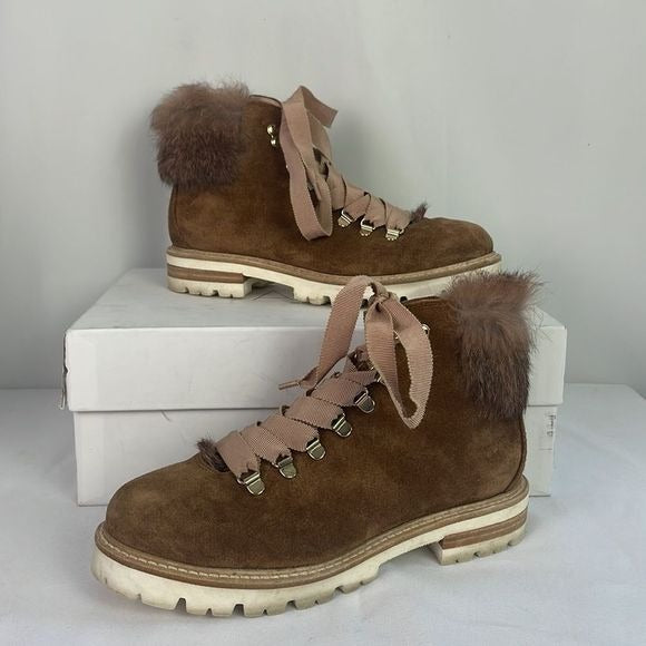 AGL Tan Suede Fur Lined Boots