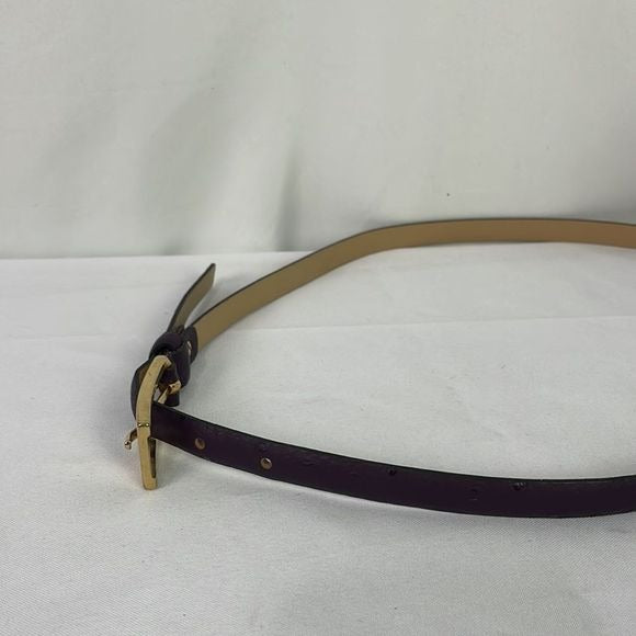 Dolce And Gabbana Skinny Purple Ostrich Leather Belt