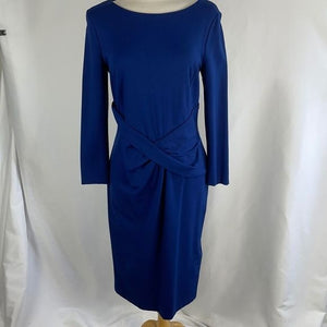 Armani Collezioni Blue Twist Front Knit Dress