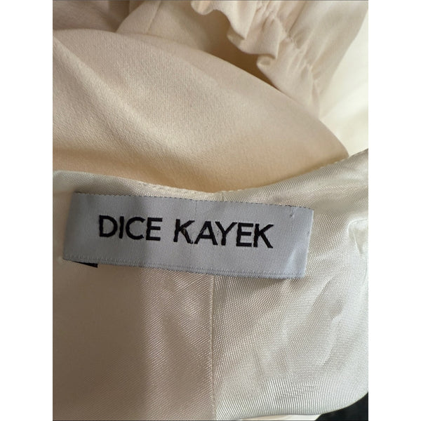 DICE KAYEK CREAM DROP WAIST DRESS WITH FLOWERS