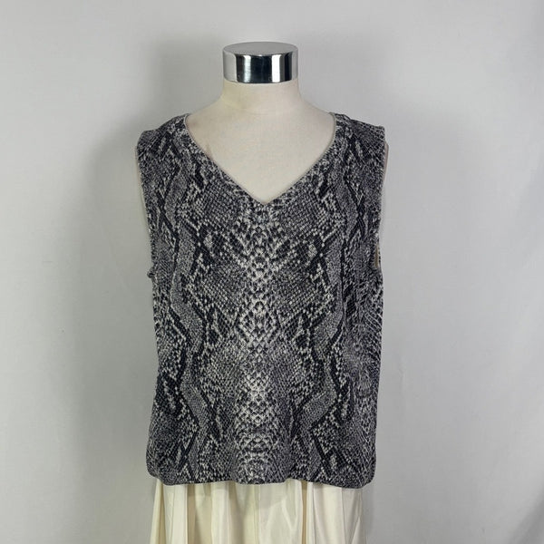 St John Grey Snake Print Jacket/ Shell with Tank