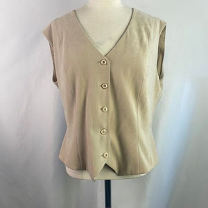 St. John Tan Lace Back Vest