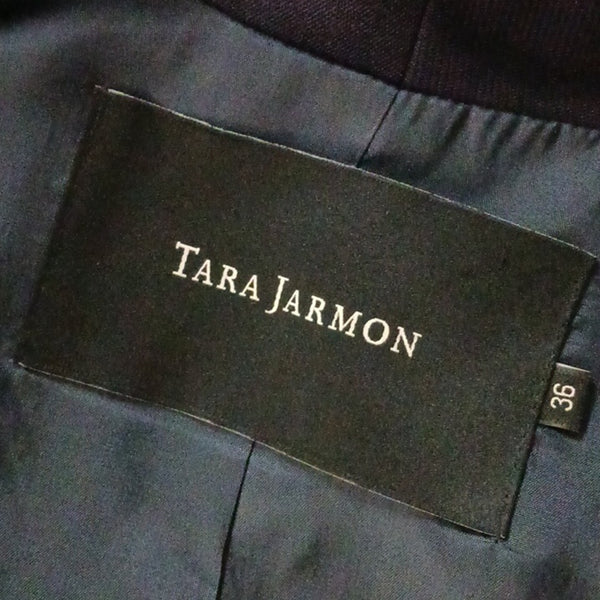 Tara Jarmon Navy Cross Front Double Jacket