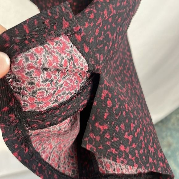Prada Red Black Print Trousers