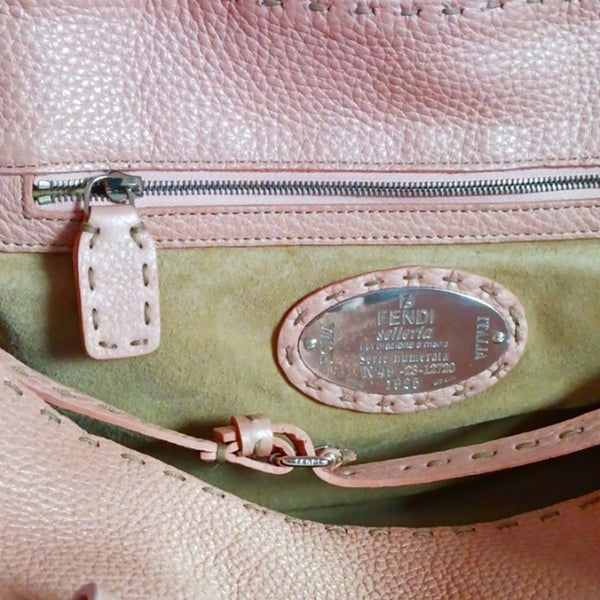 Fendi Pink Selleria Linda Satchel Bag.