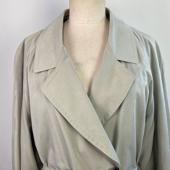 Burberry Tan Wool Lined Trench Jacket
