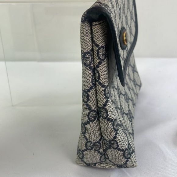 Gucci Small Vintage Blue Logo Clutch