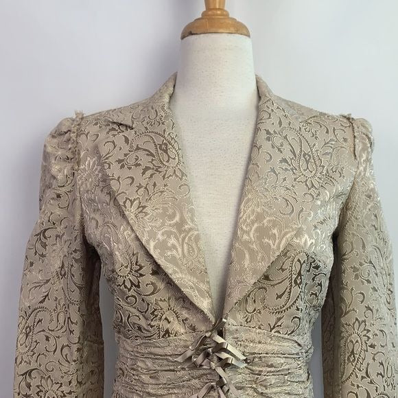 Alberto Makali NWT Champagne Brocade Jacket