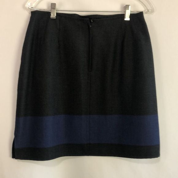 Emanuel Grey/Blue Striped Skirt Set