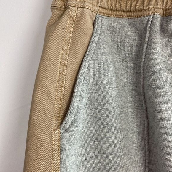 Derek Lam Khaki and Gray Tie Waist Shorts