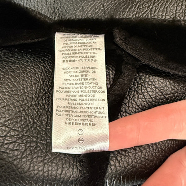Free People size Large Faux Fue black coat